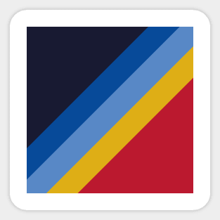 Colorful Retro Stripes Sticker